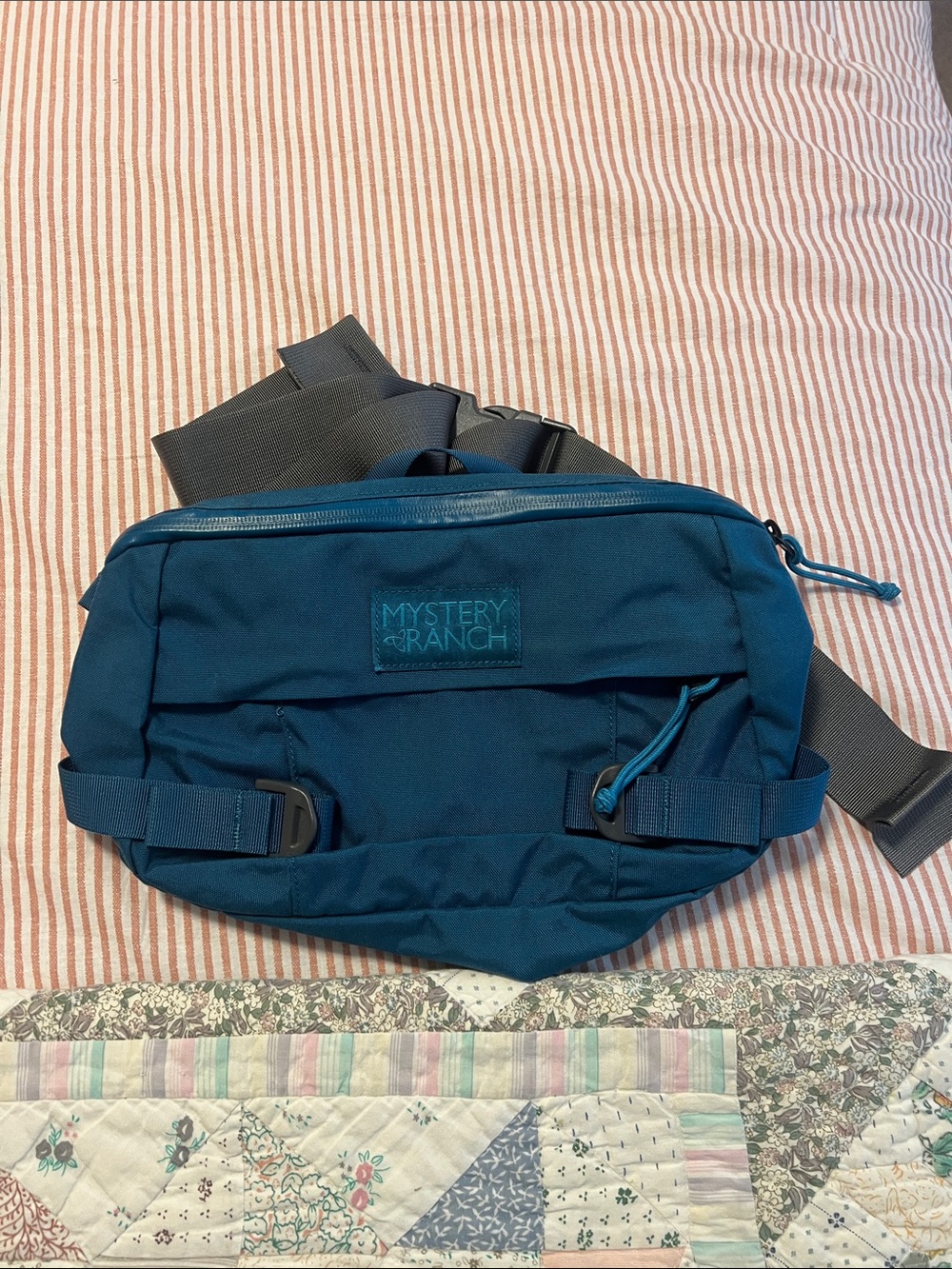 MYSTERY RANCH Deep Teal Waist Pack with Adjustable Strap